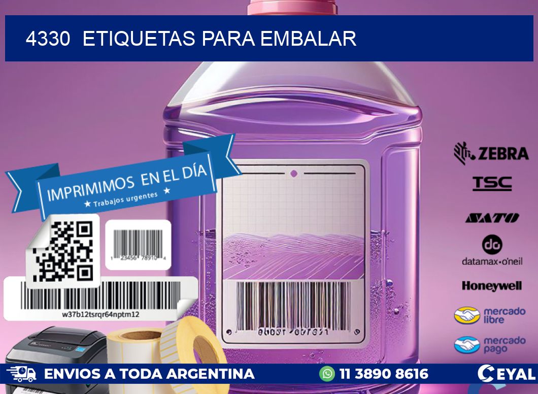 4330  ETIQUETAS PARA EMBALAR