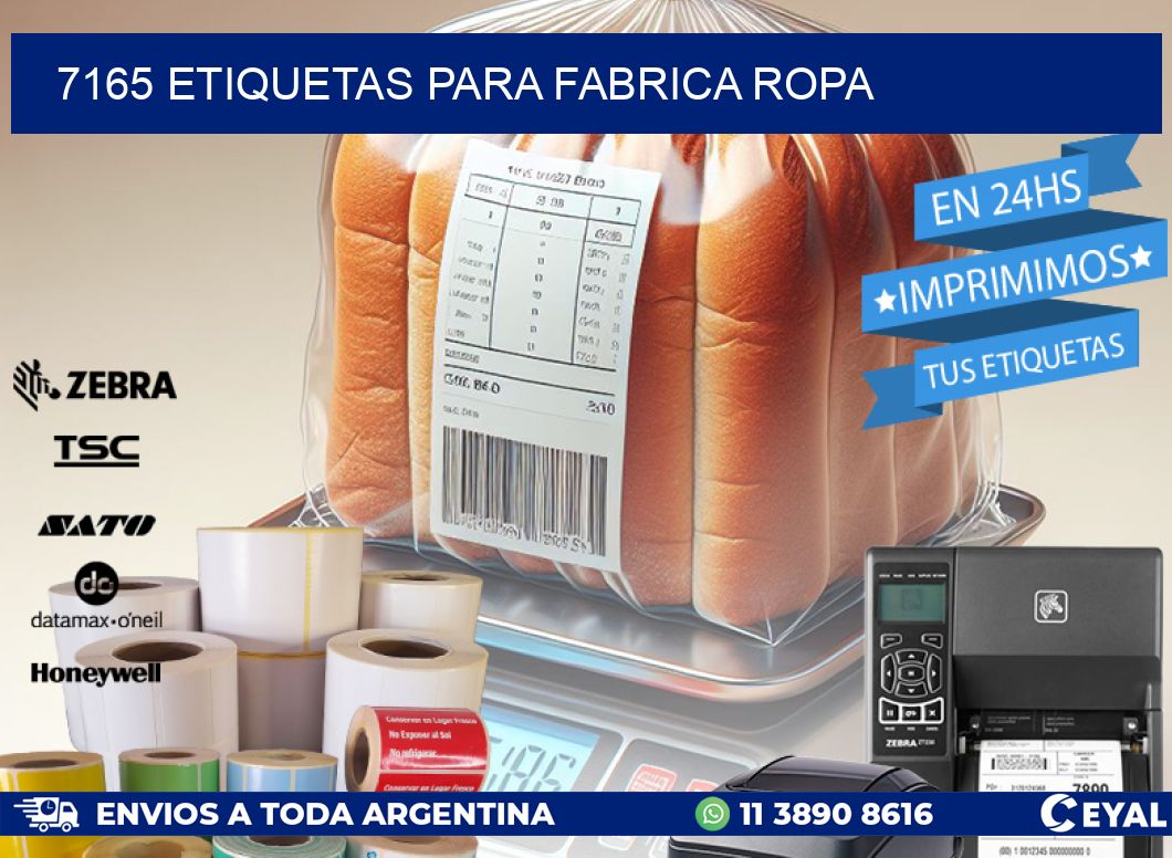 7165 ETIQUETAS PARA FABRICA ROPA