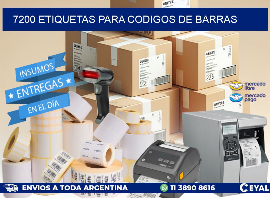 7200 ETIQUETAS PARA CODIGOS DE BARRAS