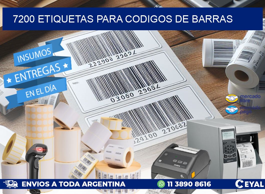 7200 ETIQUETAS PARA CODIGOS DE BARRAS