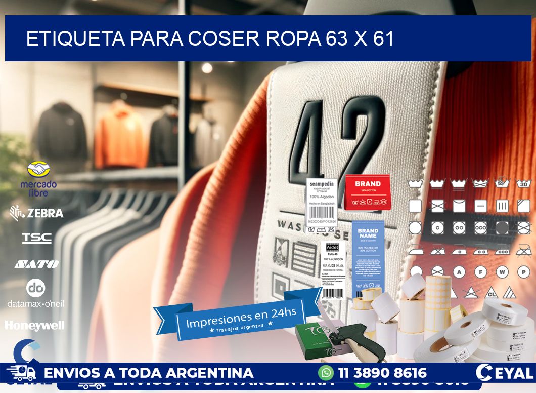 ETIQUETA PARA COSER ROPA 63 x 61