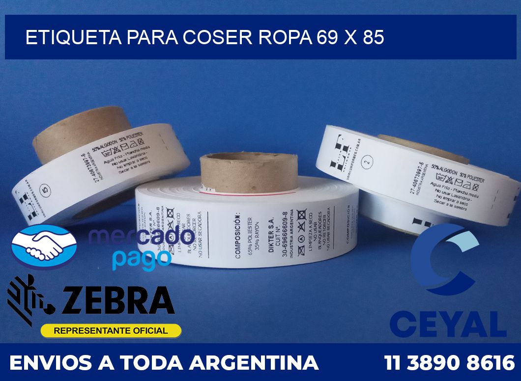 ETIQUETA PARA COSER ROPA 69 x 85