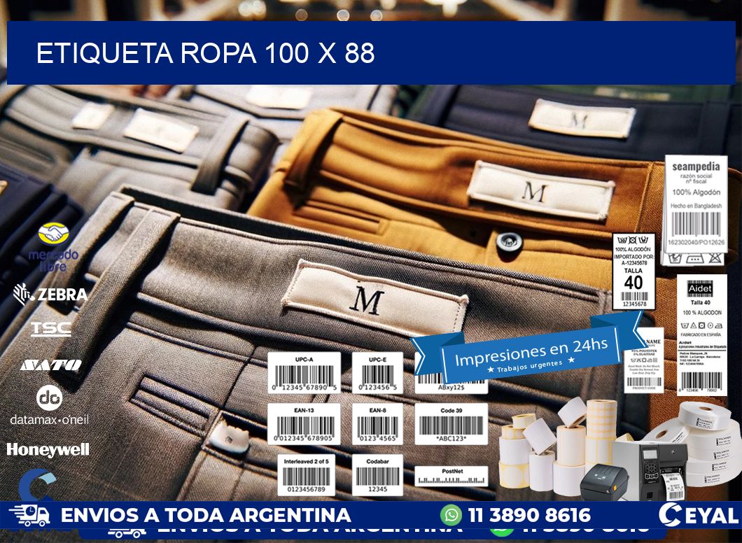 ETIQUETA ROPA 100 x 88