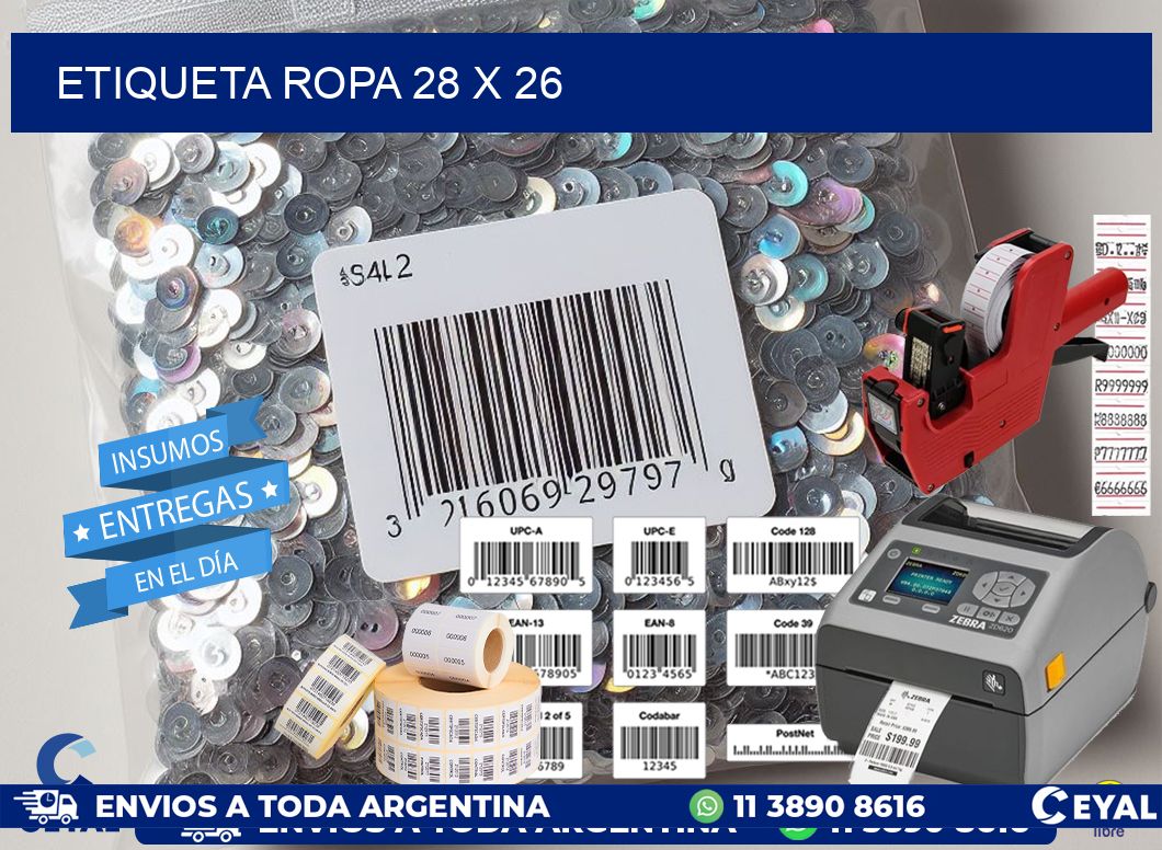 ETIQUETA ROPA 28 x 26