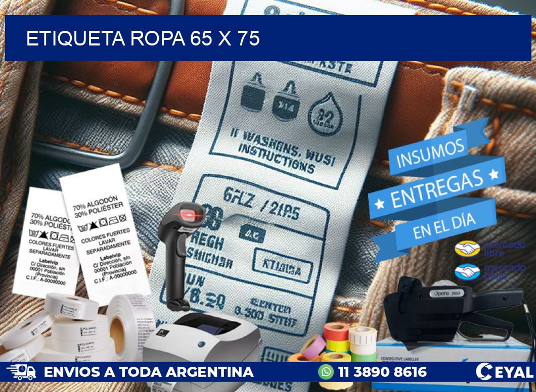 ETIQUETA ROPA 65 x 75