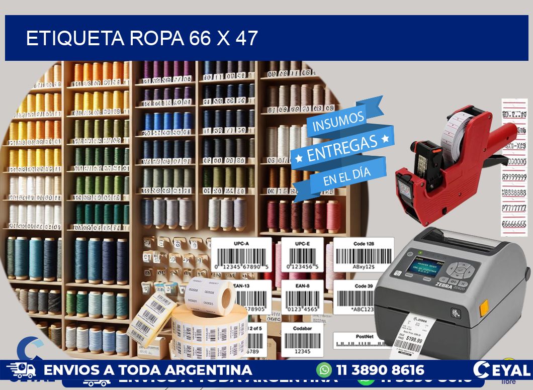 ETIQUETA ROPA 66 x 47