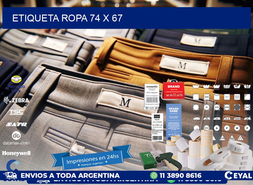 ETIQUETA ROPA 74 x 67