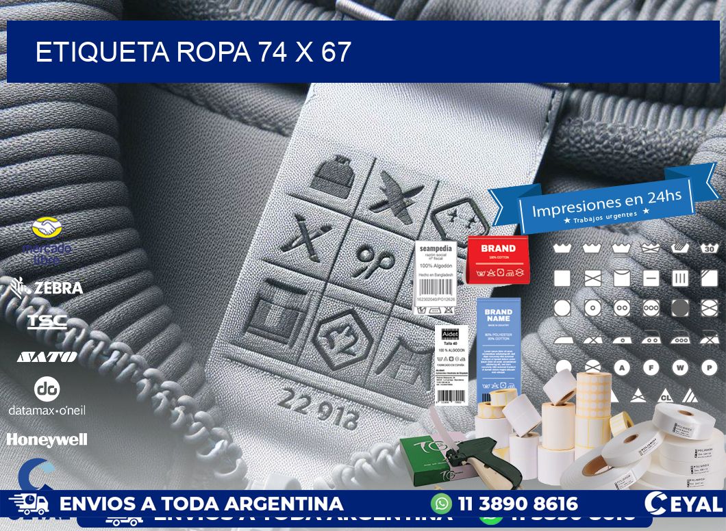 ETIQUETA ROPA 74 x 67