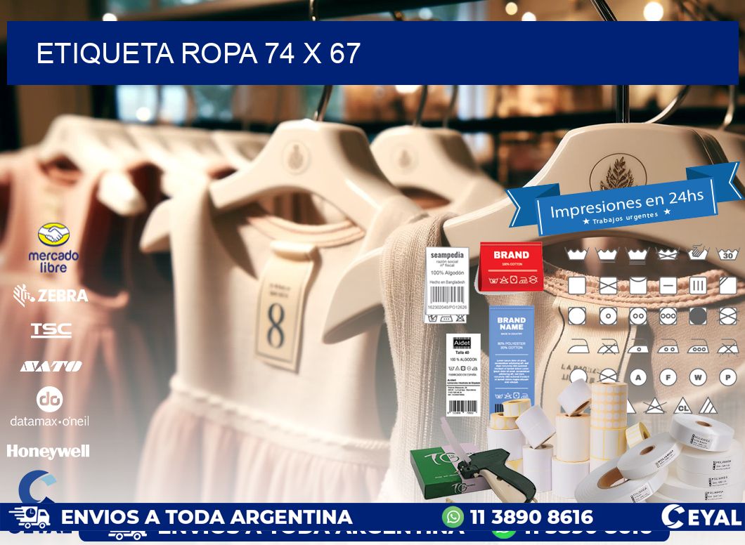 ETIQUETA ROPA 74 x 67