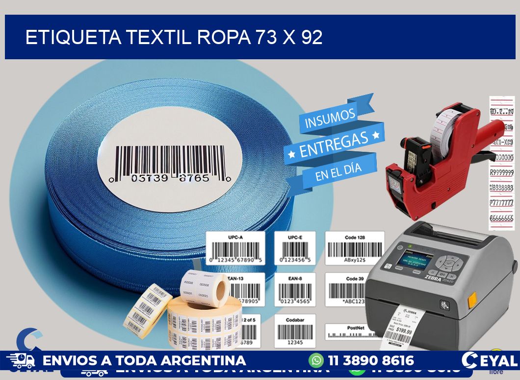 ETIQUETA TEXTIL ROPA 73 x 92