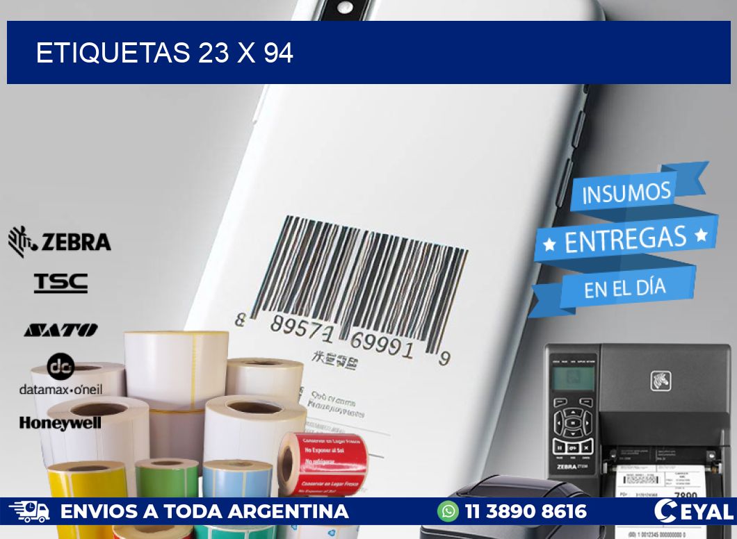 ETIQUETAS 23 x 94