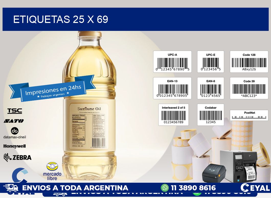 ETIQUETAS 25 x 69