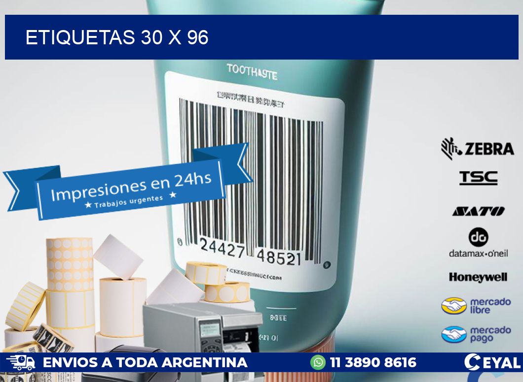 ETIQUETAS 30 x 96