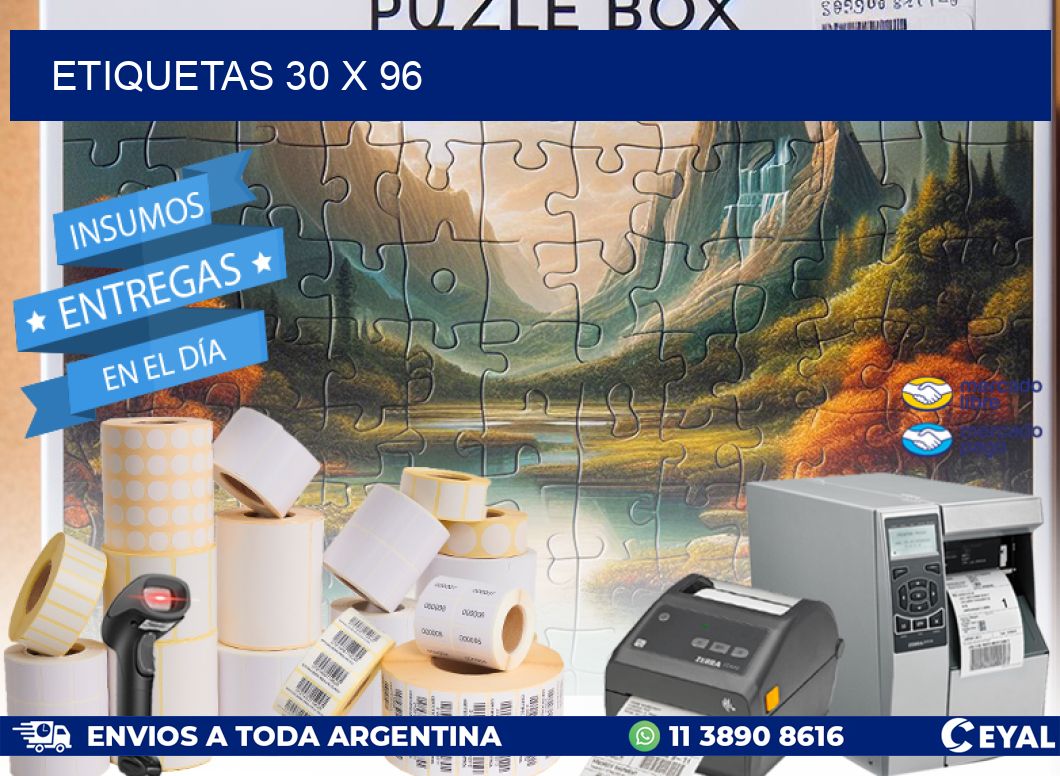 ETIQUETAS 30 x 96