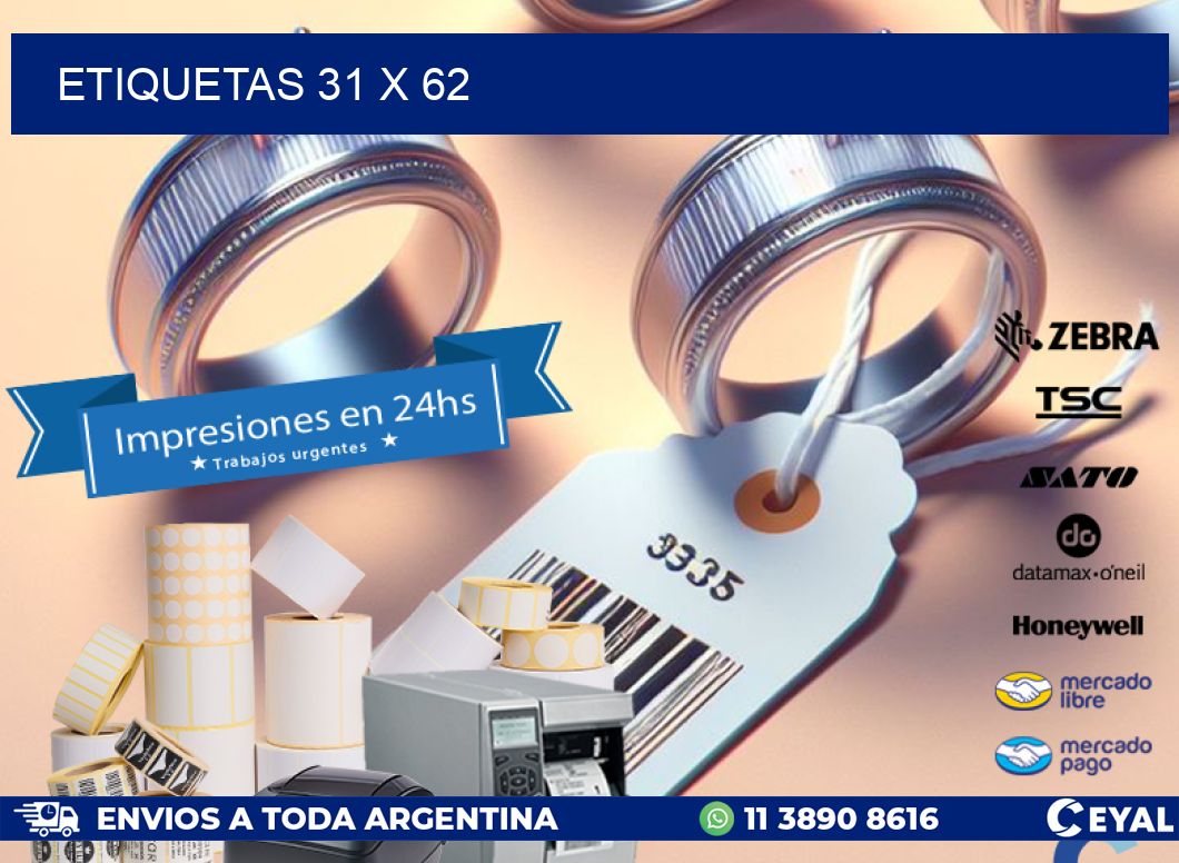 ETIQUETAS 31 x 62