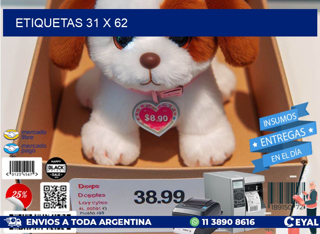 ETIQUETAS 31 x 62