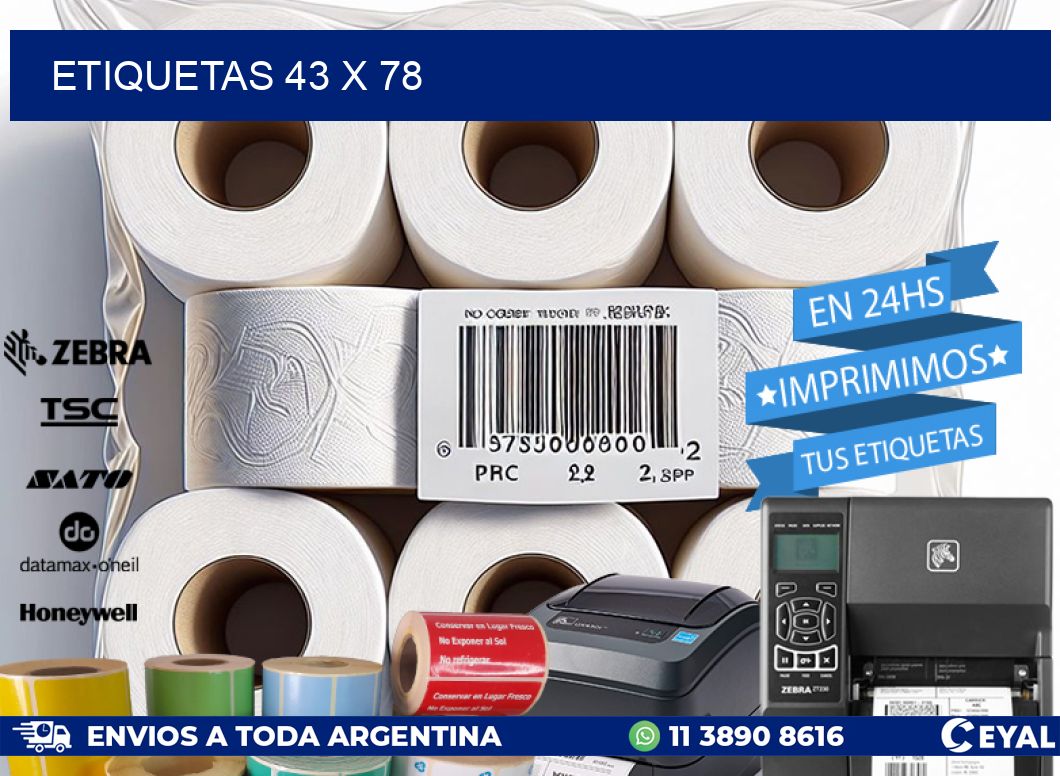 ETIQUETAS 43 x 78