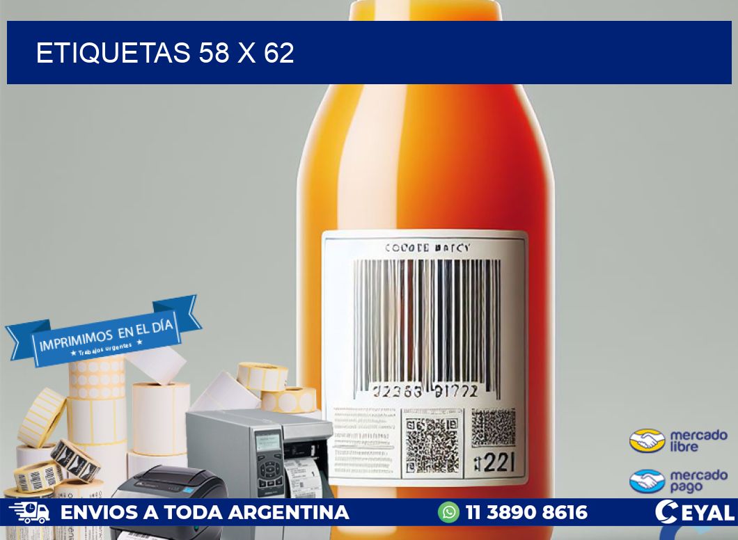 ETIQUETAS 58 x 62