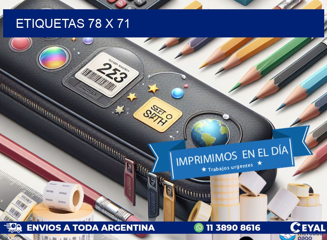 ETIQUETAS 78 x 71