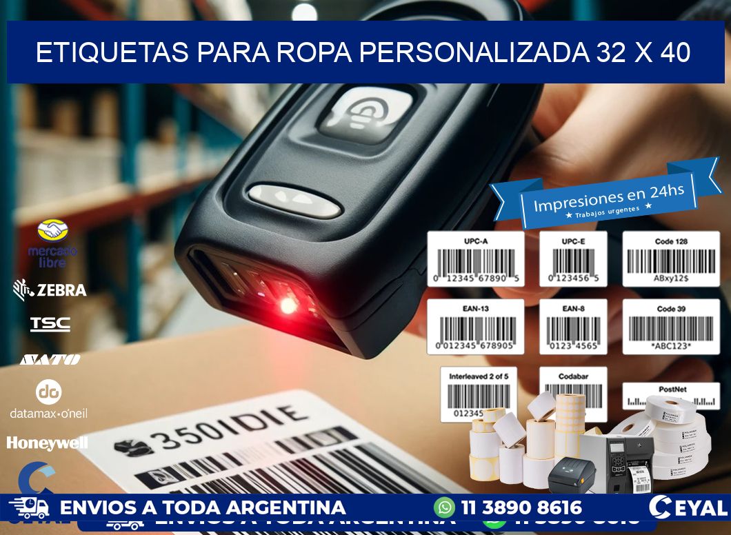 ETIQUETAS PARA ROPA PERSONALIZADA 32 x 40