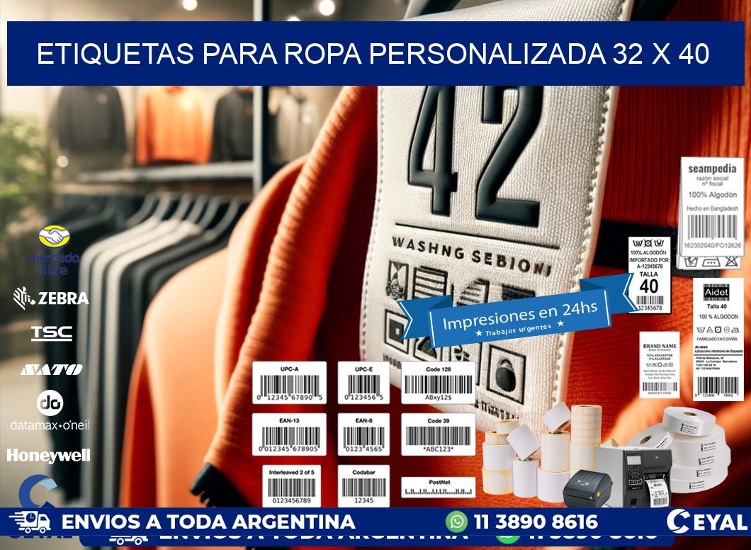 ETIQUETAS PARA ROPA PERSONALIZADA 32 x 40