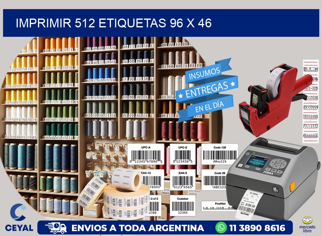 IMPRIMIR 512 ETIQUETAS 96 x 46