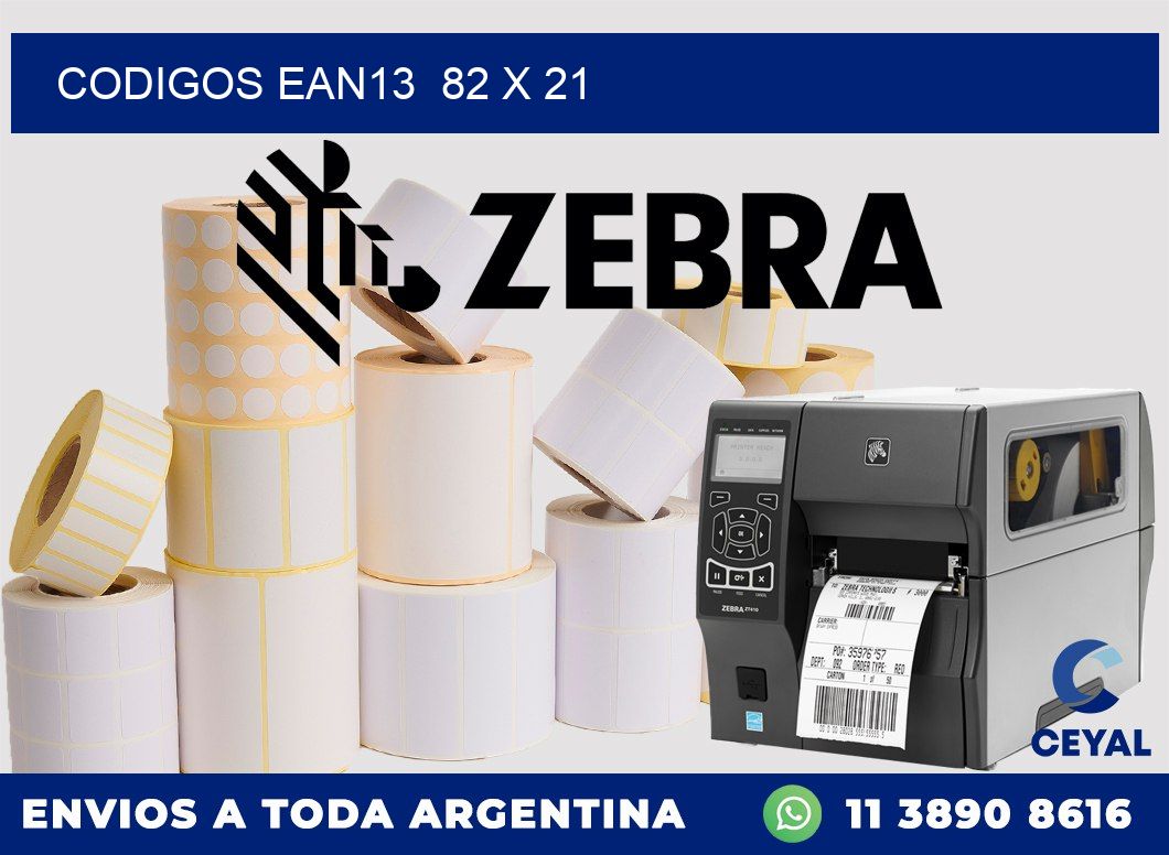 CODIGOS EAN13  82 x 21