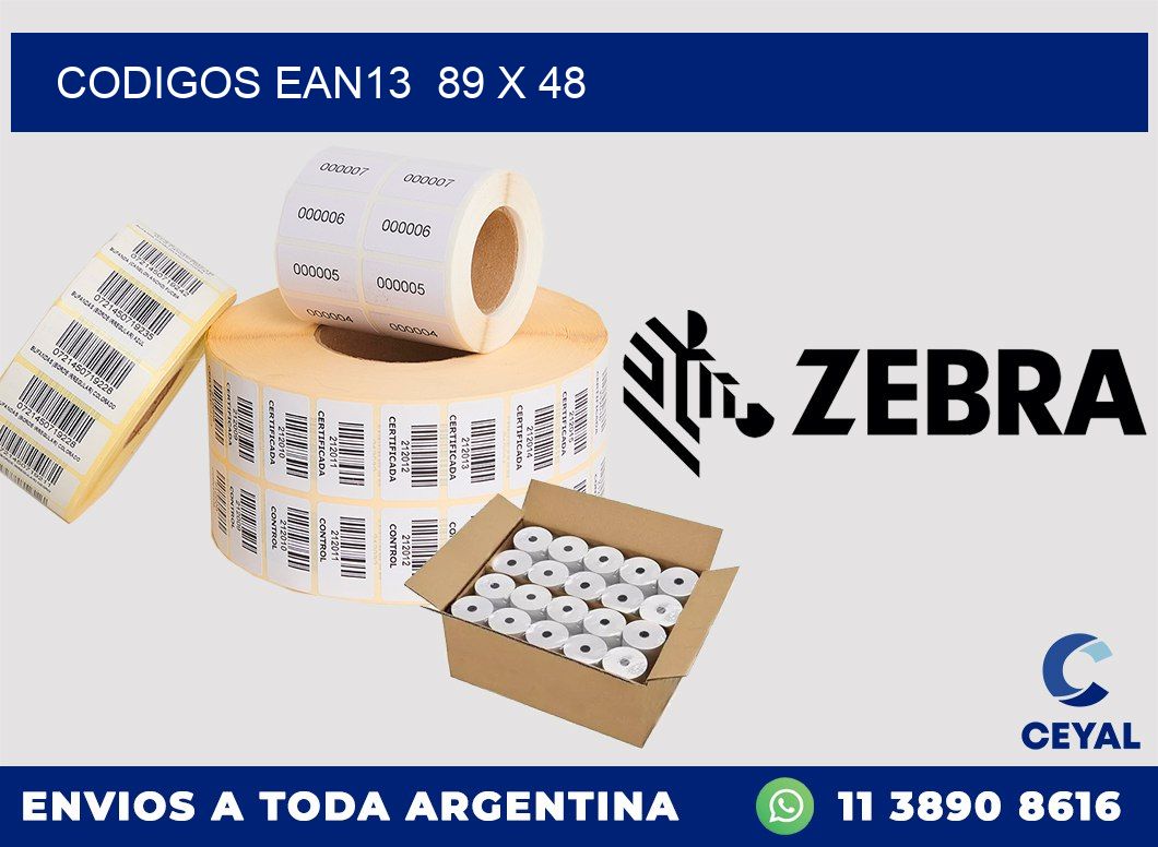 CODIGOS EAN13  89 x 48