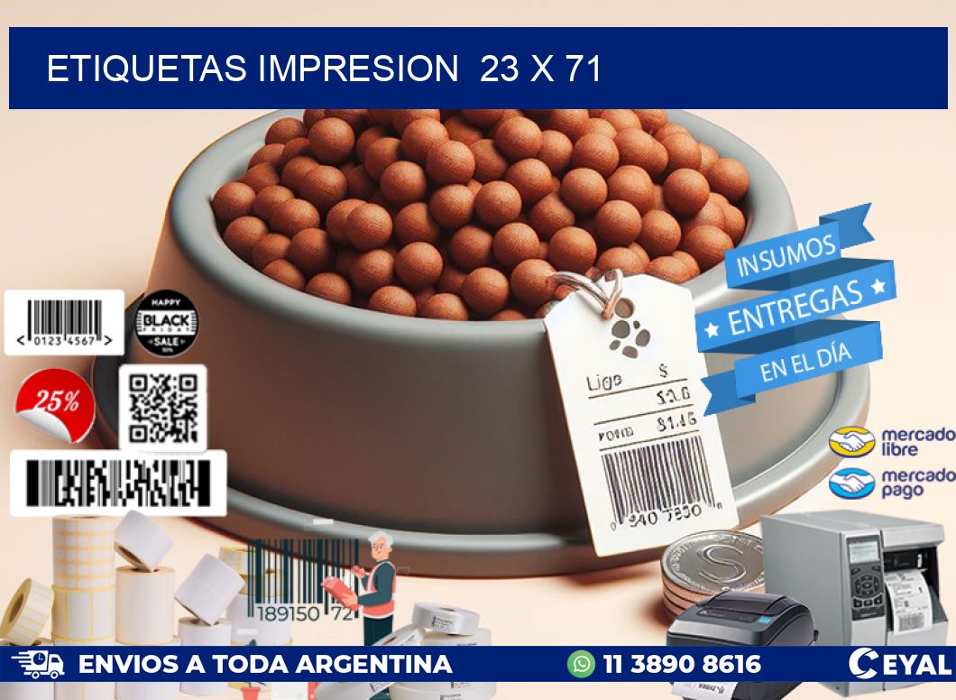 ETIQUETAS IMPRESION 23 x 71