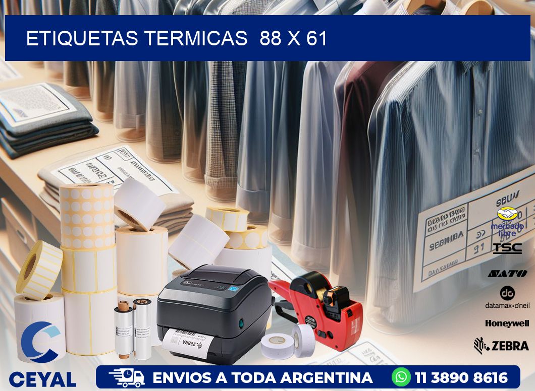 ETIQUETAS TERMICAS 88 x 61