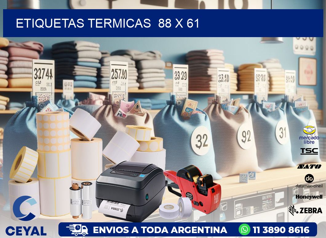 ETIQUETAS TERMICAS  88 x 61