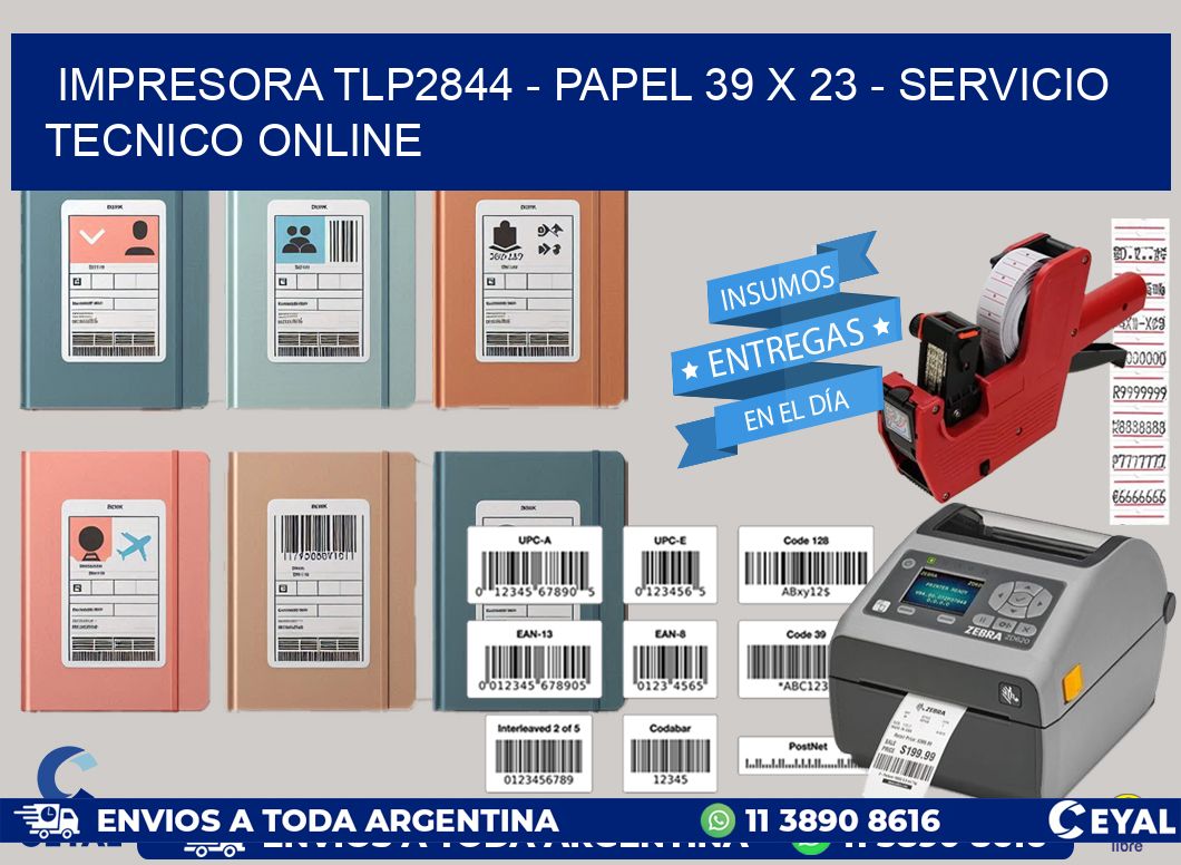 IMPRESORA TLP2844 - PAPEL 39 x 23 - SERVICIO TECNICO ONLINE