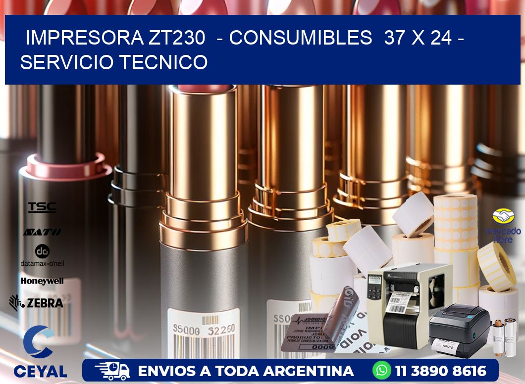 IMPRESORA ZT230 - CONSUMIBLES 37 x 24 - SERVICIO TECNICO