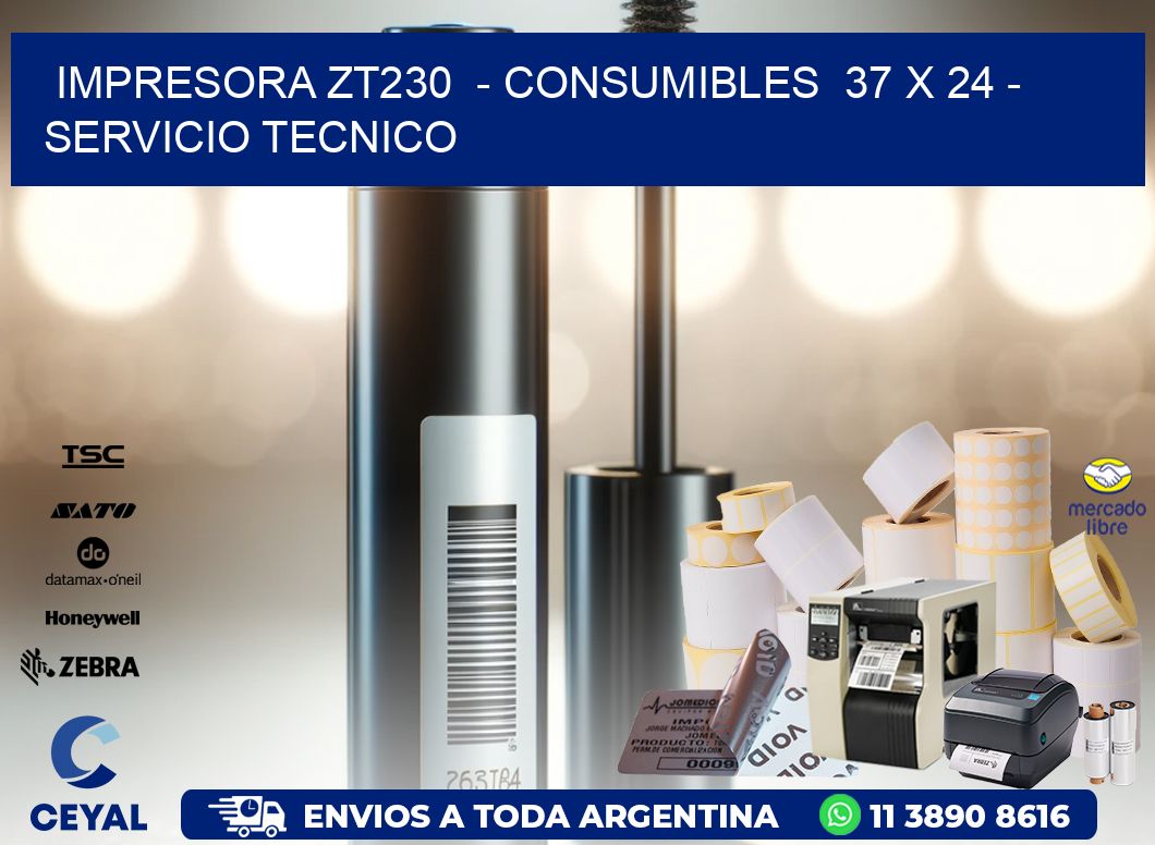 IMPRESORA ZT230  – CONSUMIBLES  37 x 24 – SERVICIO TECNICO