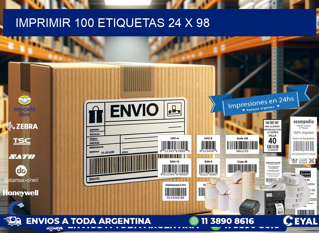 IMPRIMIR 100 ETIQUETAS 24 x 98