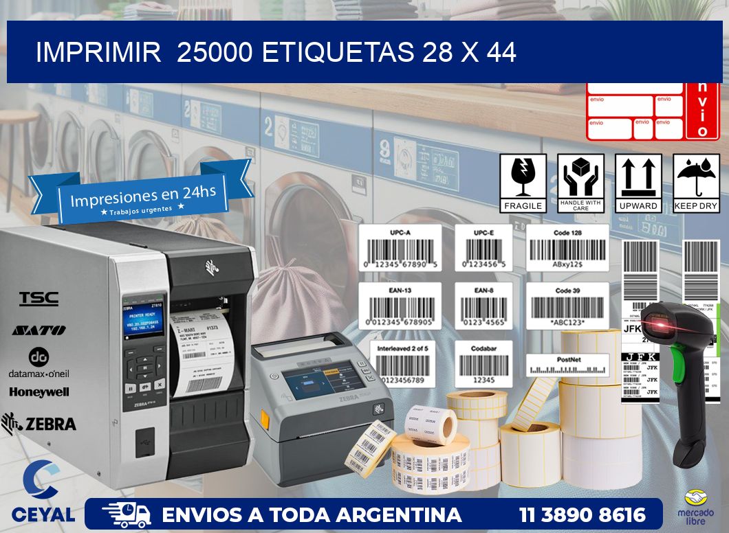IMPRIMIR  25000 ETIQUETAS 28 x 44