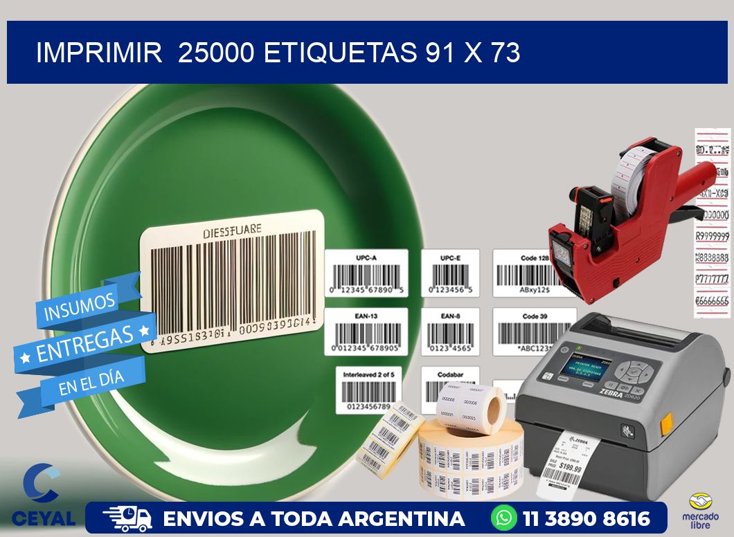 IMPRIMIR 25000 ETIQUETAS 91 x 73