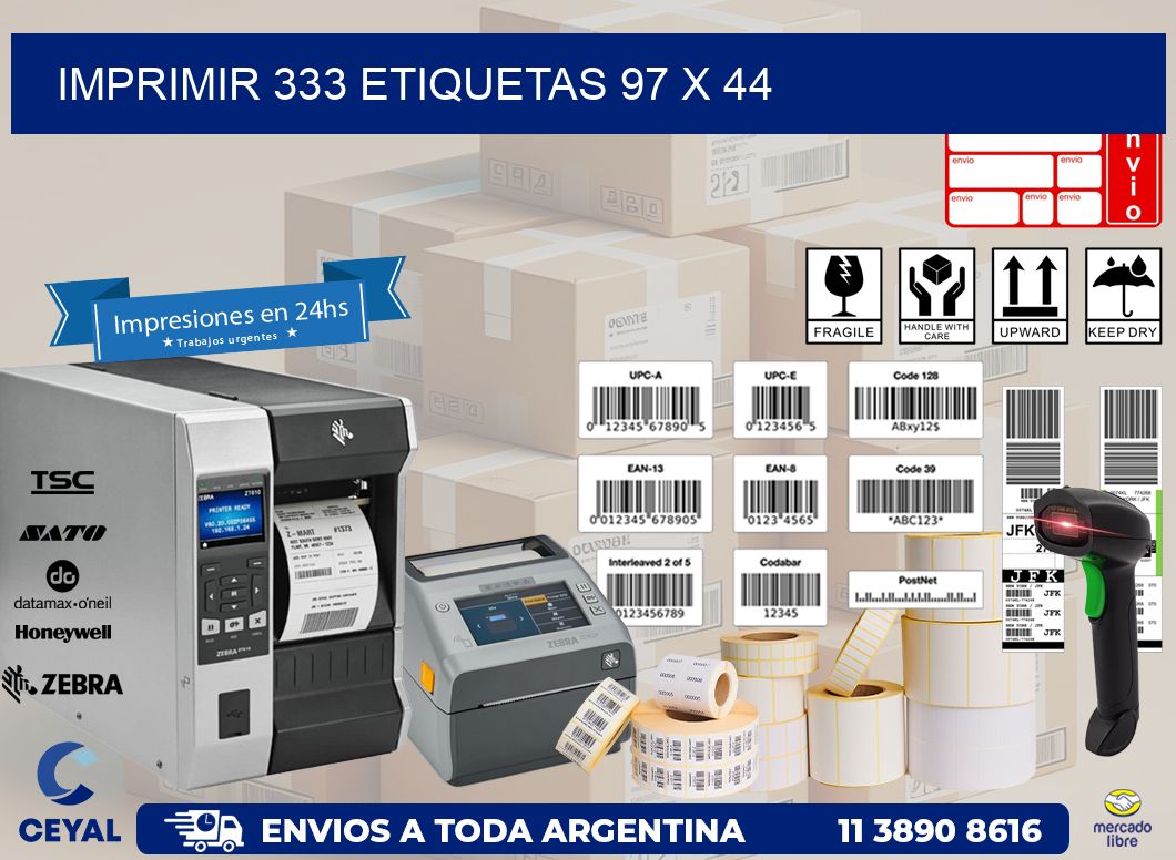 IMPRIMIR 333 ETIQUETAS 97 x 44
