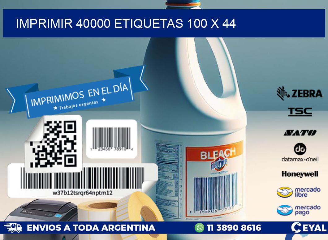 IMPRIMIR 40000 ETIQUETAS 100 x 44