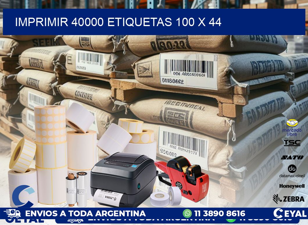 IMPRIMIR 40000 ETIQUETAS 100 x 44