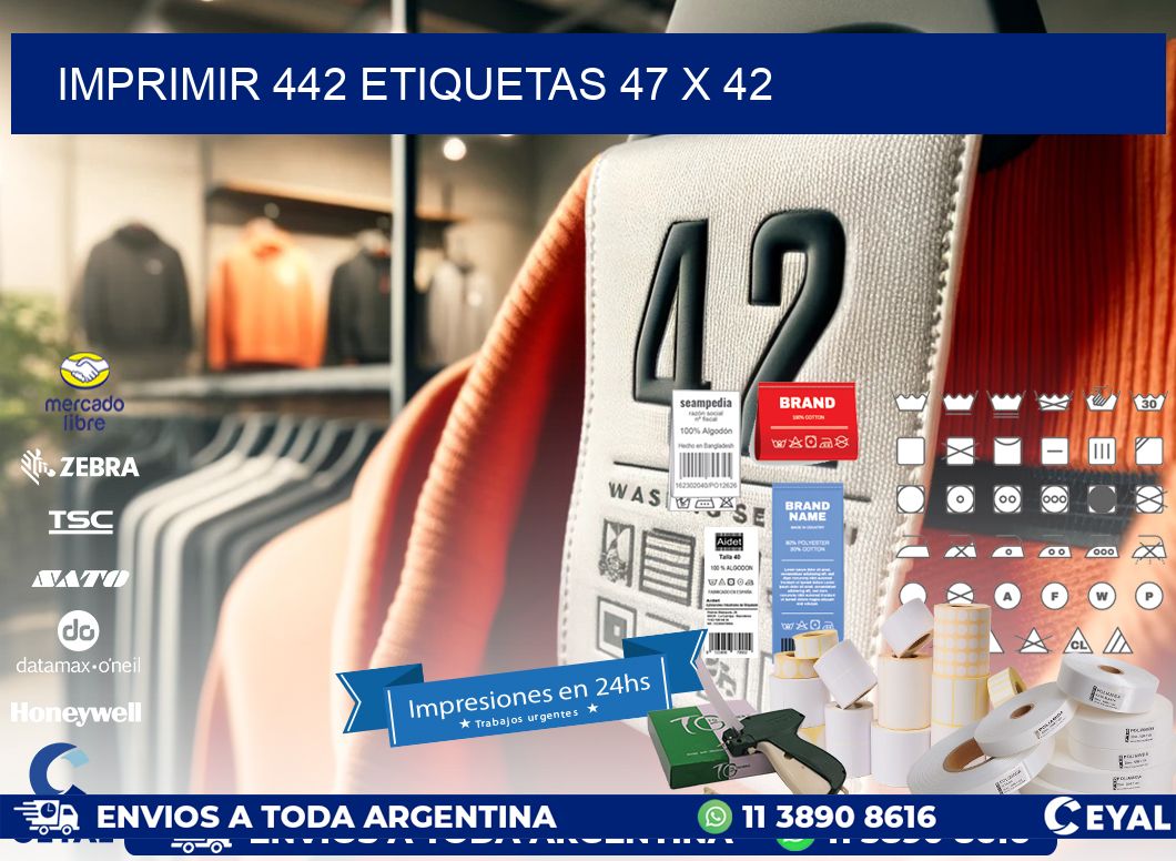 IMPRIMIR 442 ETIQUETAS 47 x 42