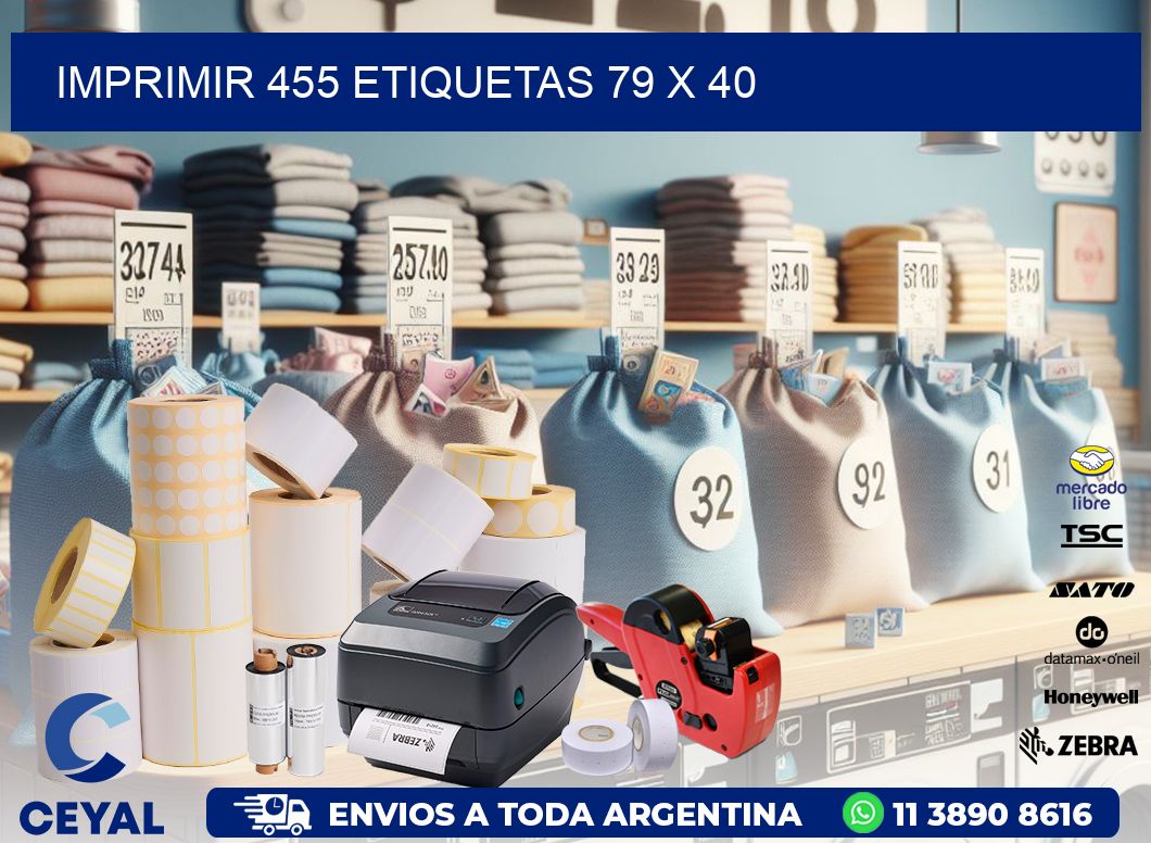 IMPRIMIR 455 ETIQUETAS 79 x 40
