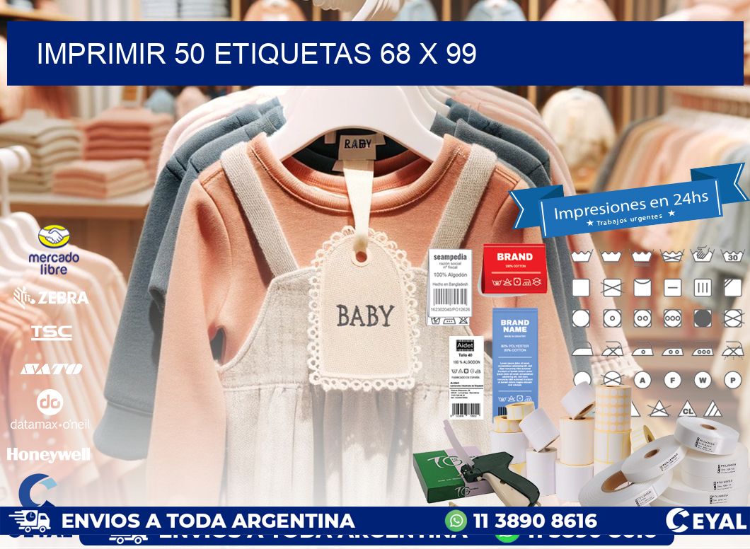 IMPRIMIR 50 ETIQUETAS 68 x 99