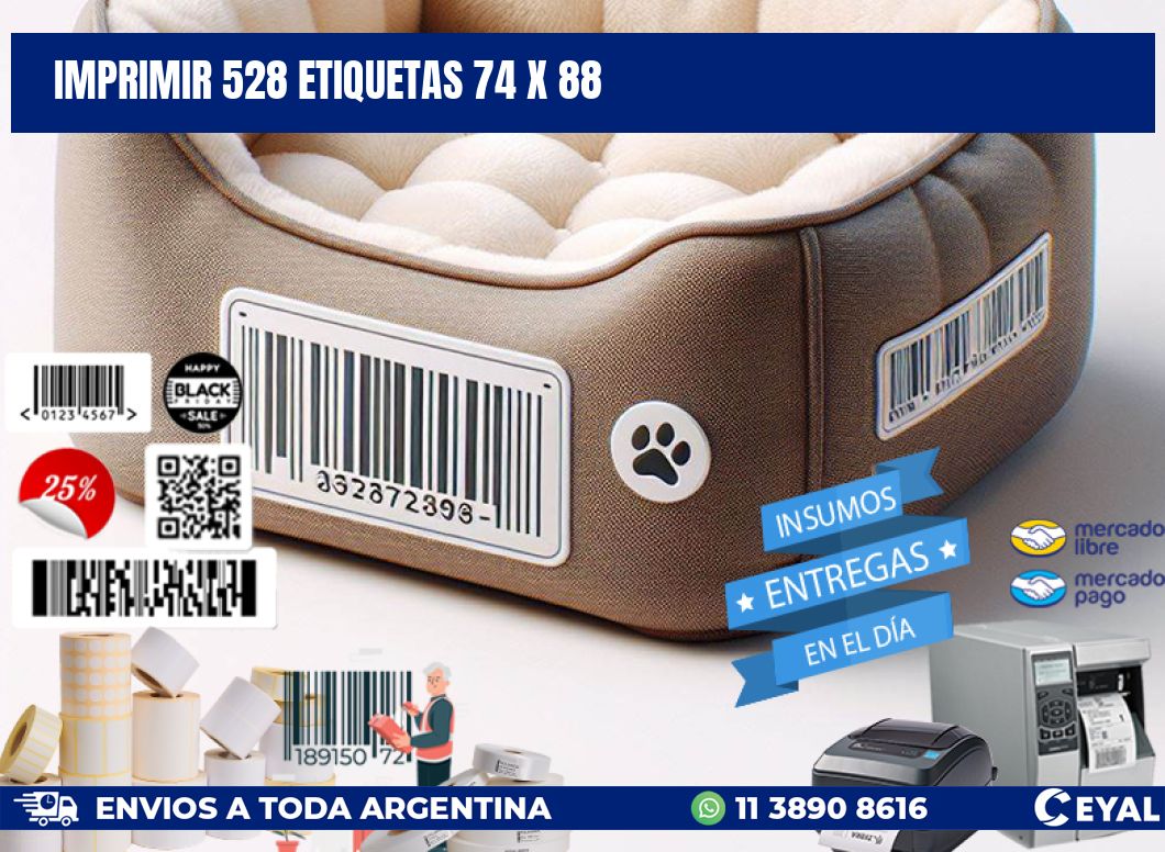 IMPRIMIR 528 ETIQUETAS 74 x 88