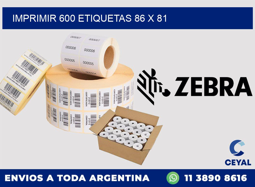 IMPRIMIR 600 ETIQUETAS 86 x 81