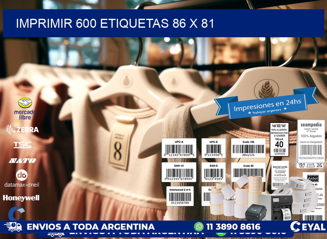 IMPRIMIR 600 ETIQUETAS 86 x 81
