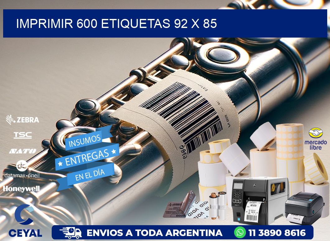 IMPRIMIR 600 ETIQUETAS 92 x 85