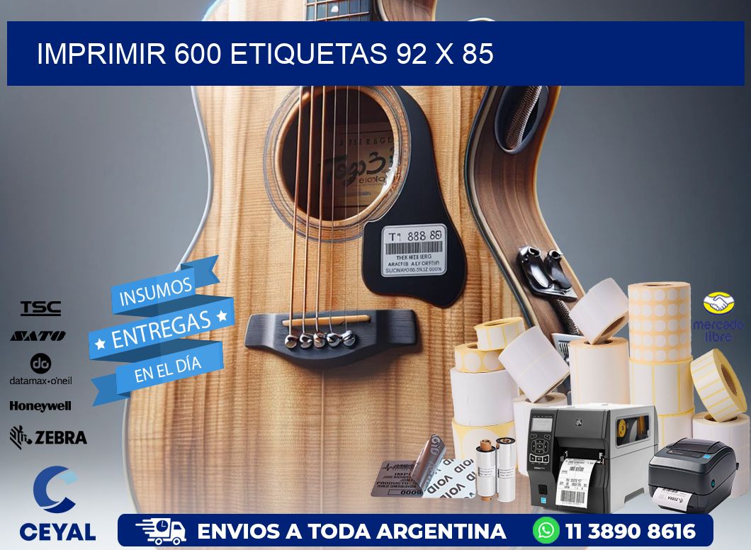 IMPRIMIR 600 ETIQUETAS 92 x 85