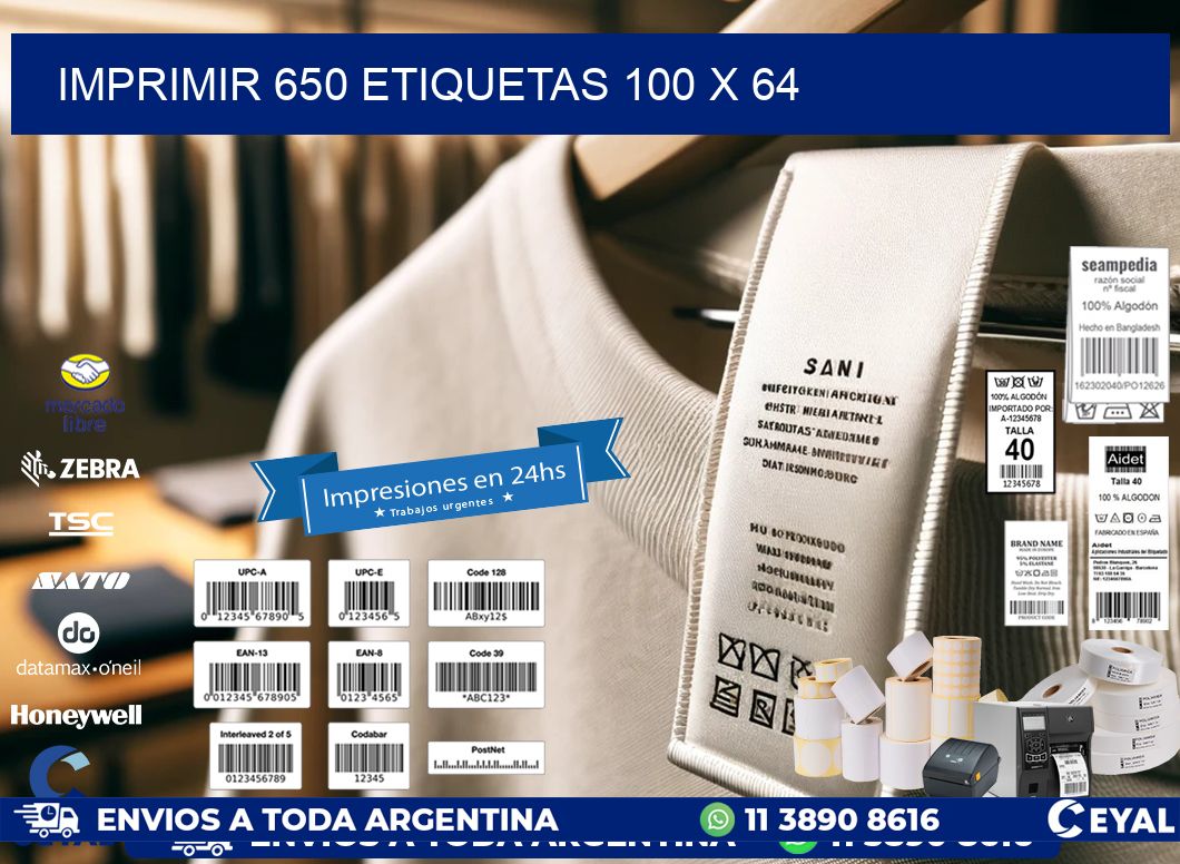 IMPRIMIR 650 ETIQUETAS 100 x 64