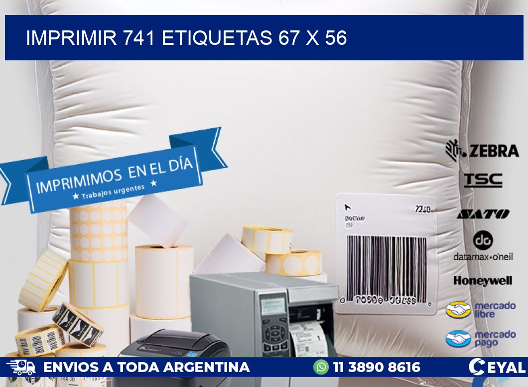 IMPRIMIR 741 ETIQUETAS 67 x 56